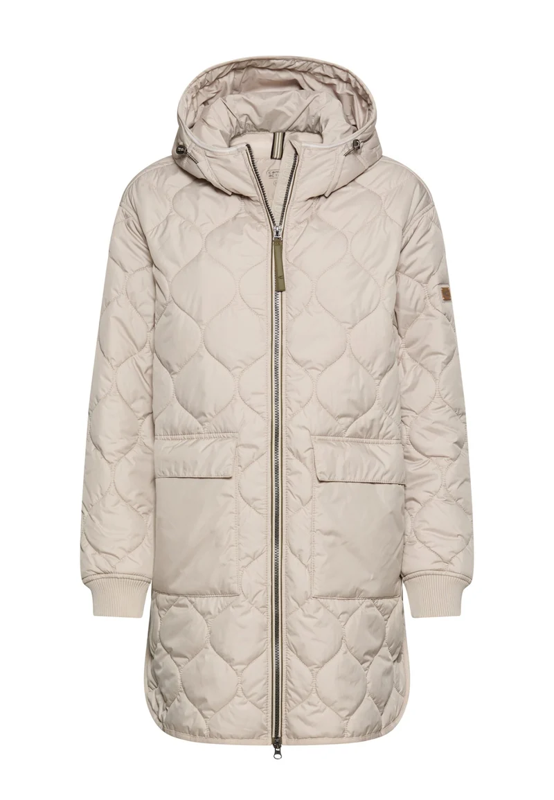 camel active Oversized-Mantel mit Steppung und Kapuze
