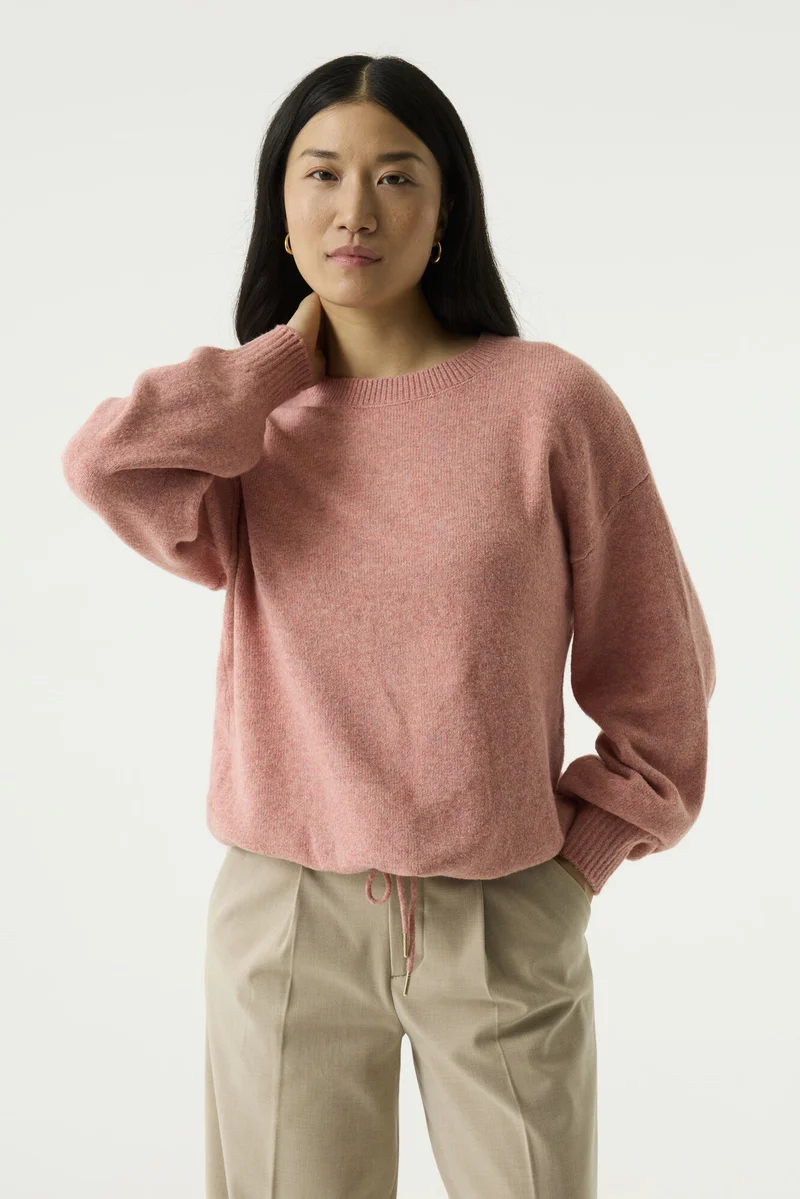 Strickpullover mit Schnürdetail