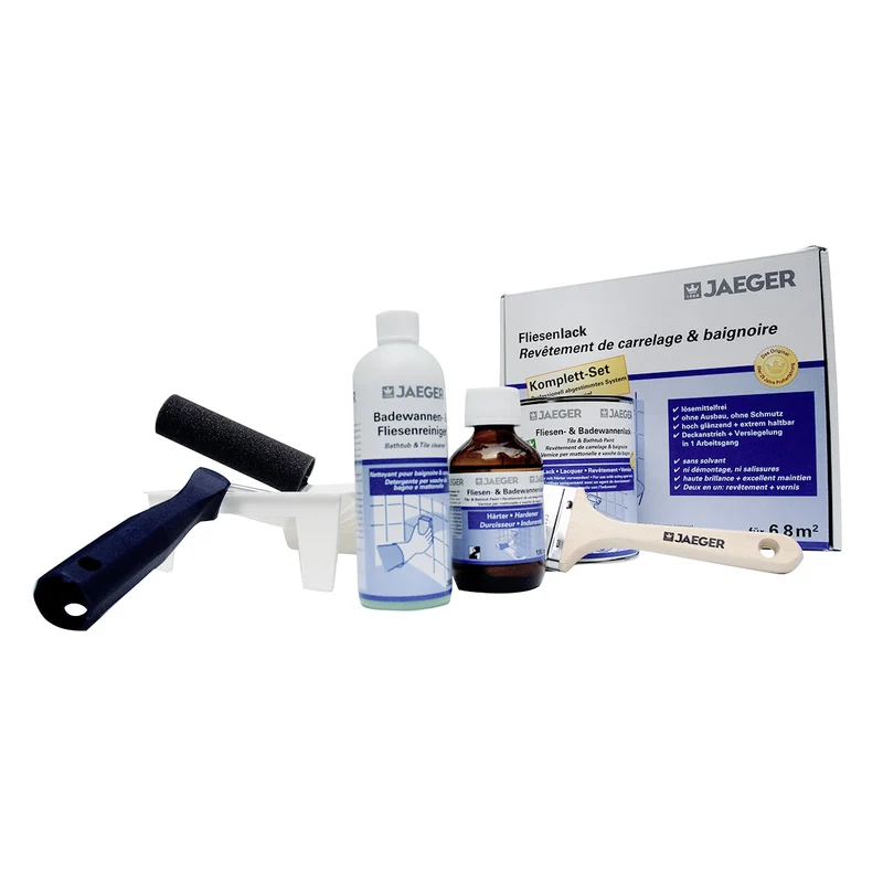 Jaeger 897 Badewannen- und Fliesenlack Set für 6,8qm reinweiß