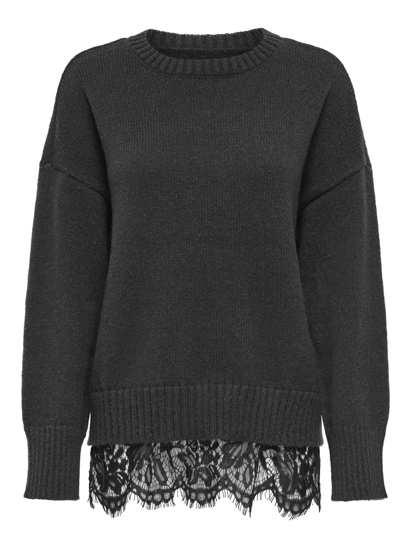 ONLEVIE Strickpullover mit Spitzendetail