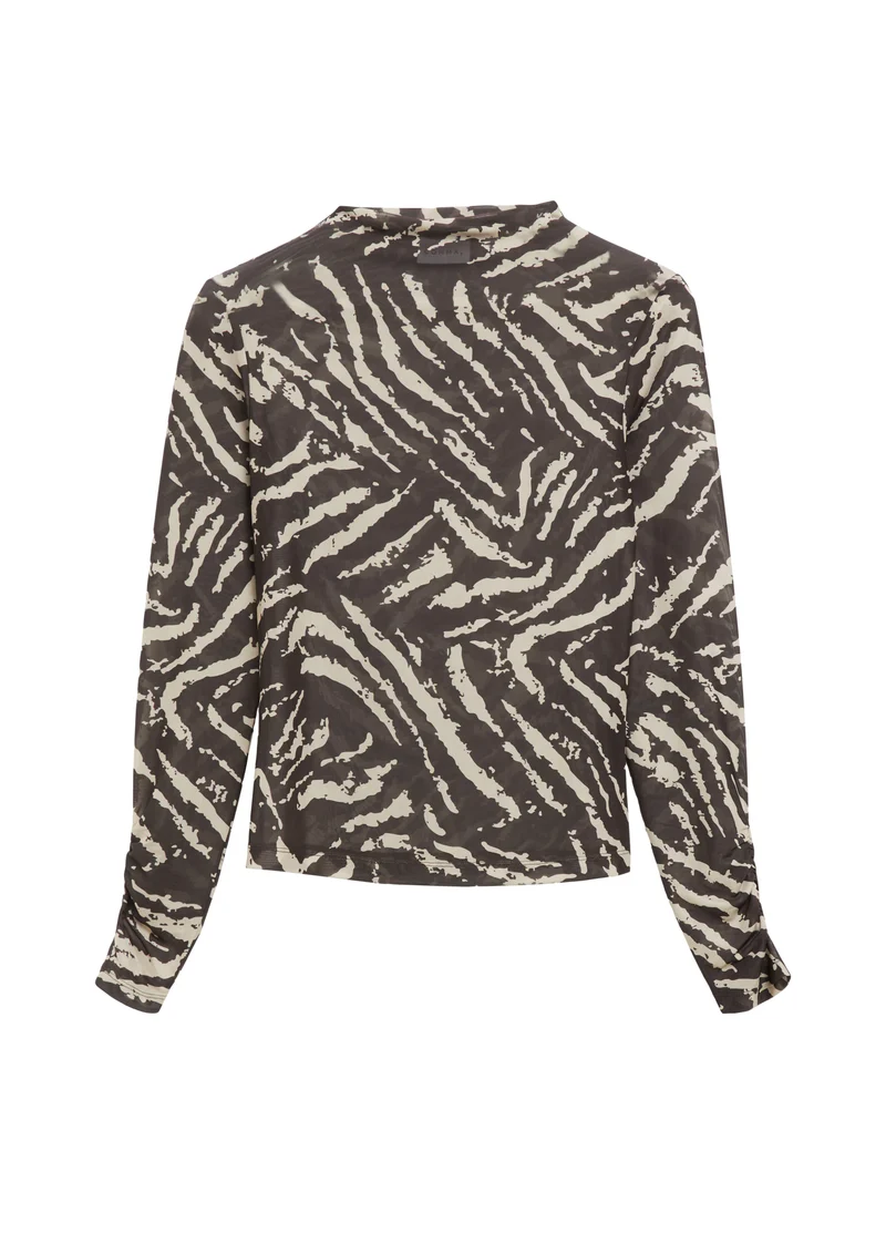 Mesh-Longsleeve mit Allover-Muster