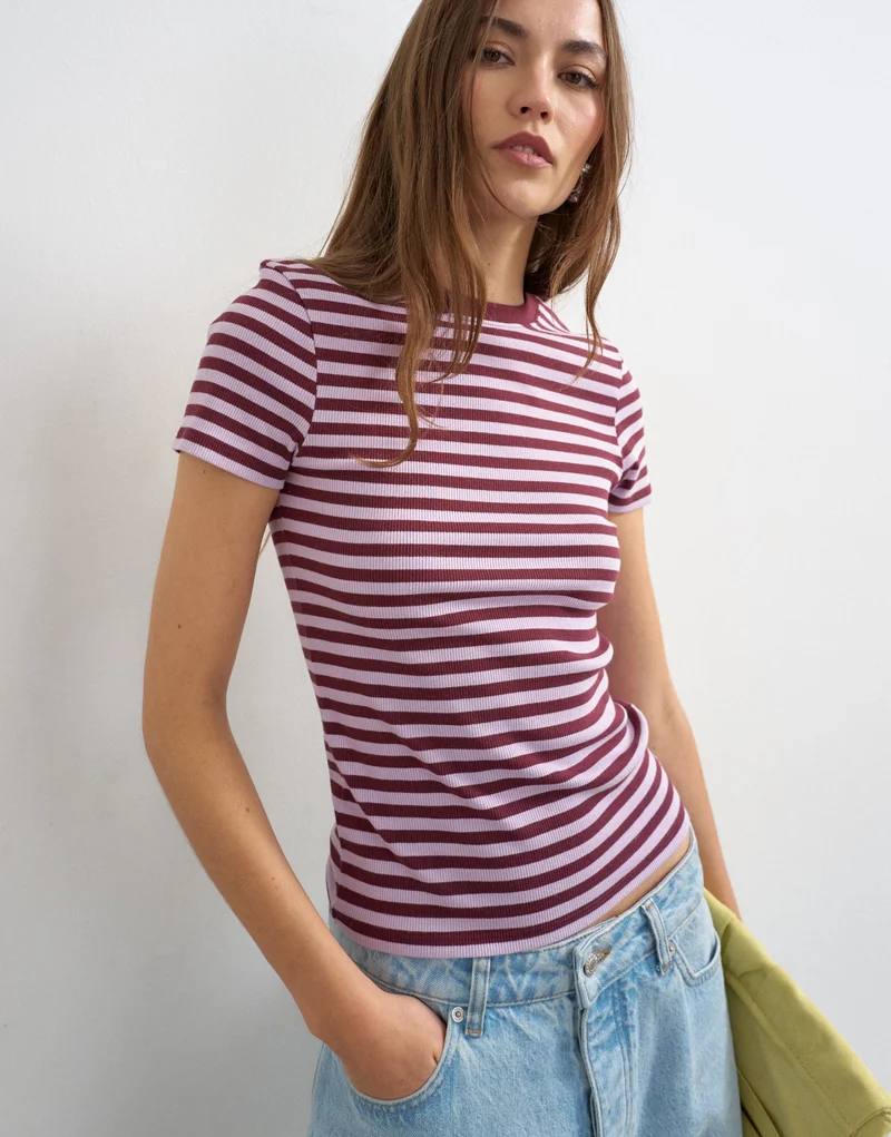 TSREBA T-Shirt mit Streifenmuster
