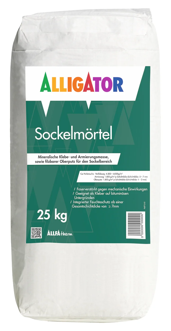 Alligator Sockelmörtel 25 kg grau