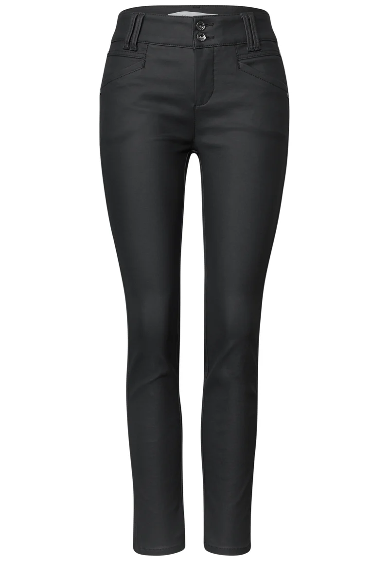 YORK Slim Leg Hose in Leder-Optik