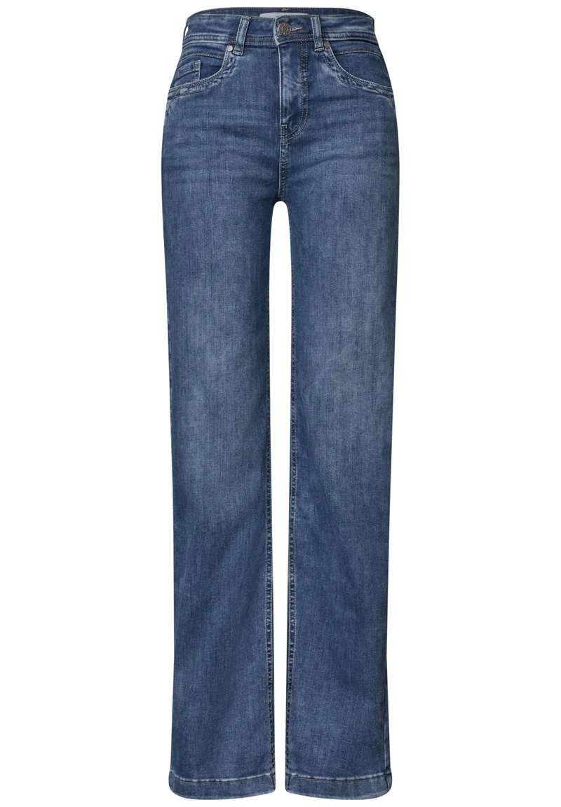EMEE High Waist Wide Leg Jeans - blau