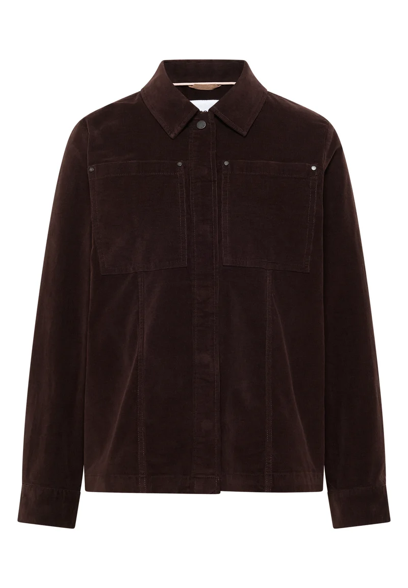 Feincord Overshirt mit Brusttaschen