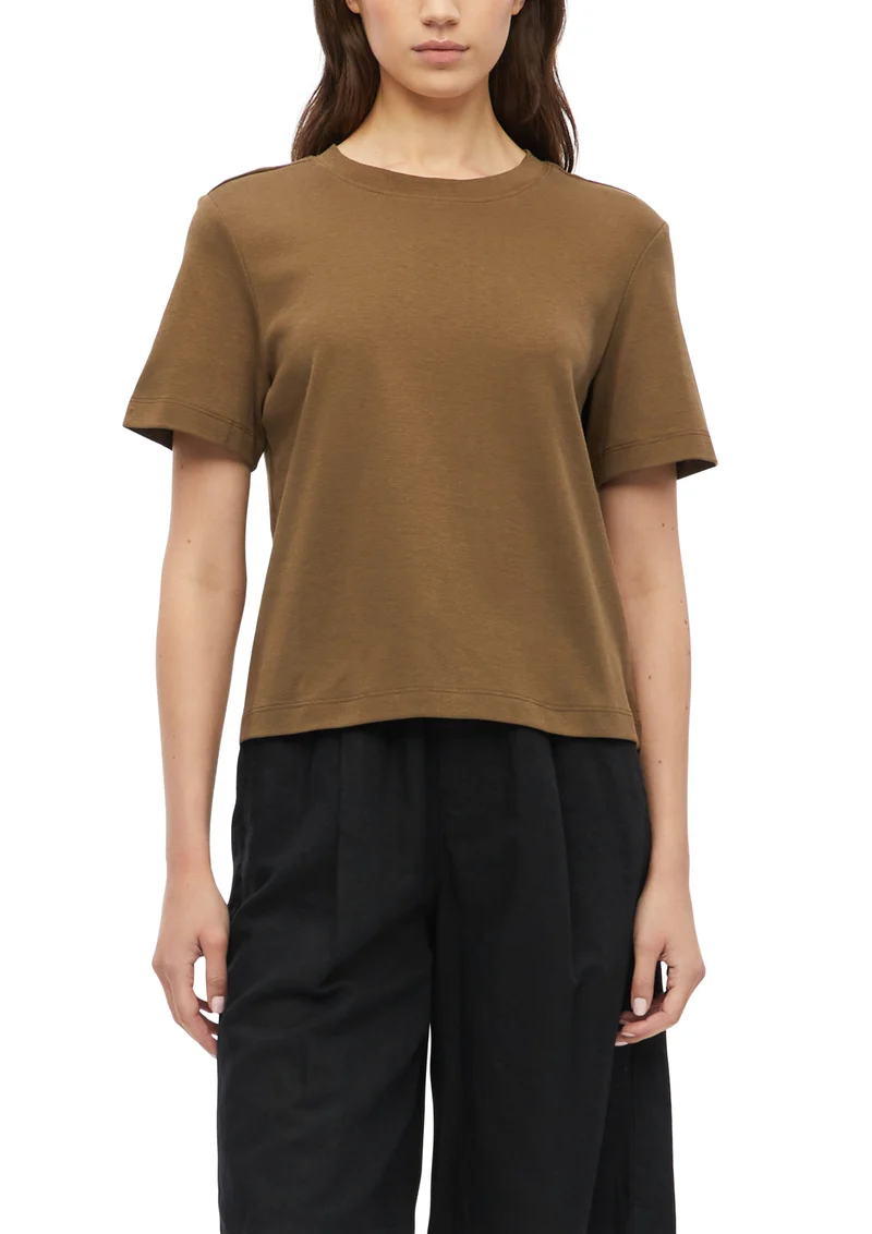 Crop-Shirt mit Rippblende