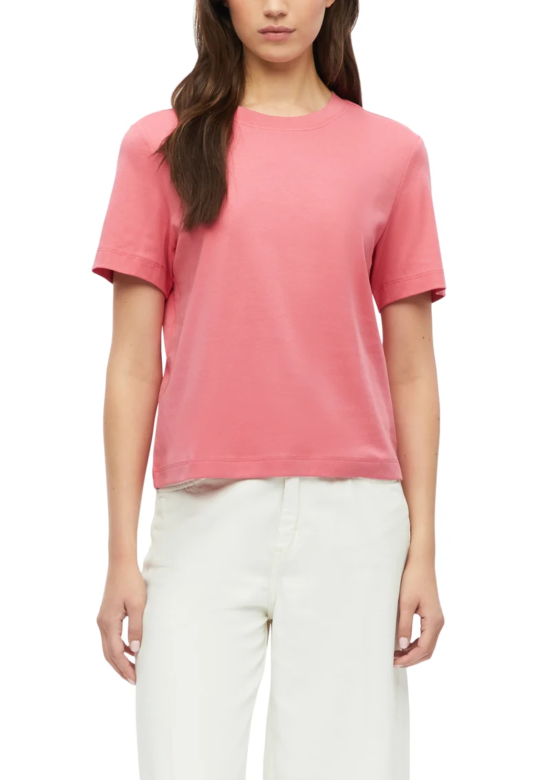 Crop-Shirt mit Rippblende