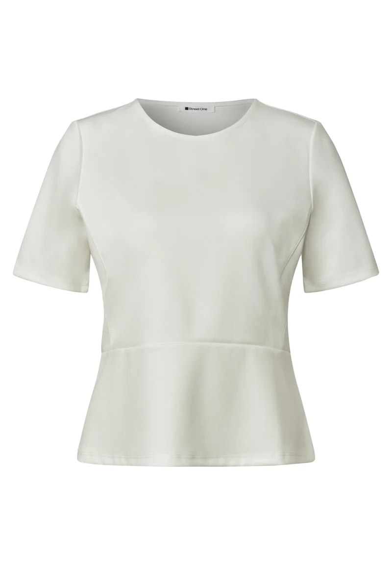 T-Shirt mit Rundhals und Volant-Detail