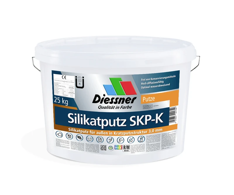 Diessner Silikatputz SKP-K 1,5 mm Körnung 25 kg weiß