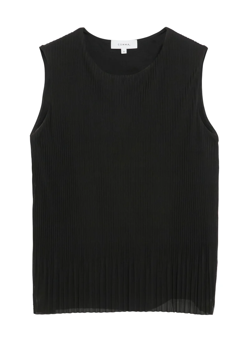 Plissiertes Mesh-Top