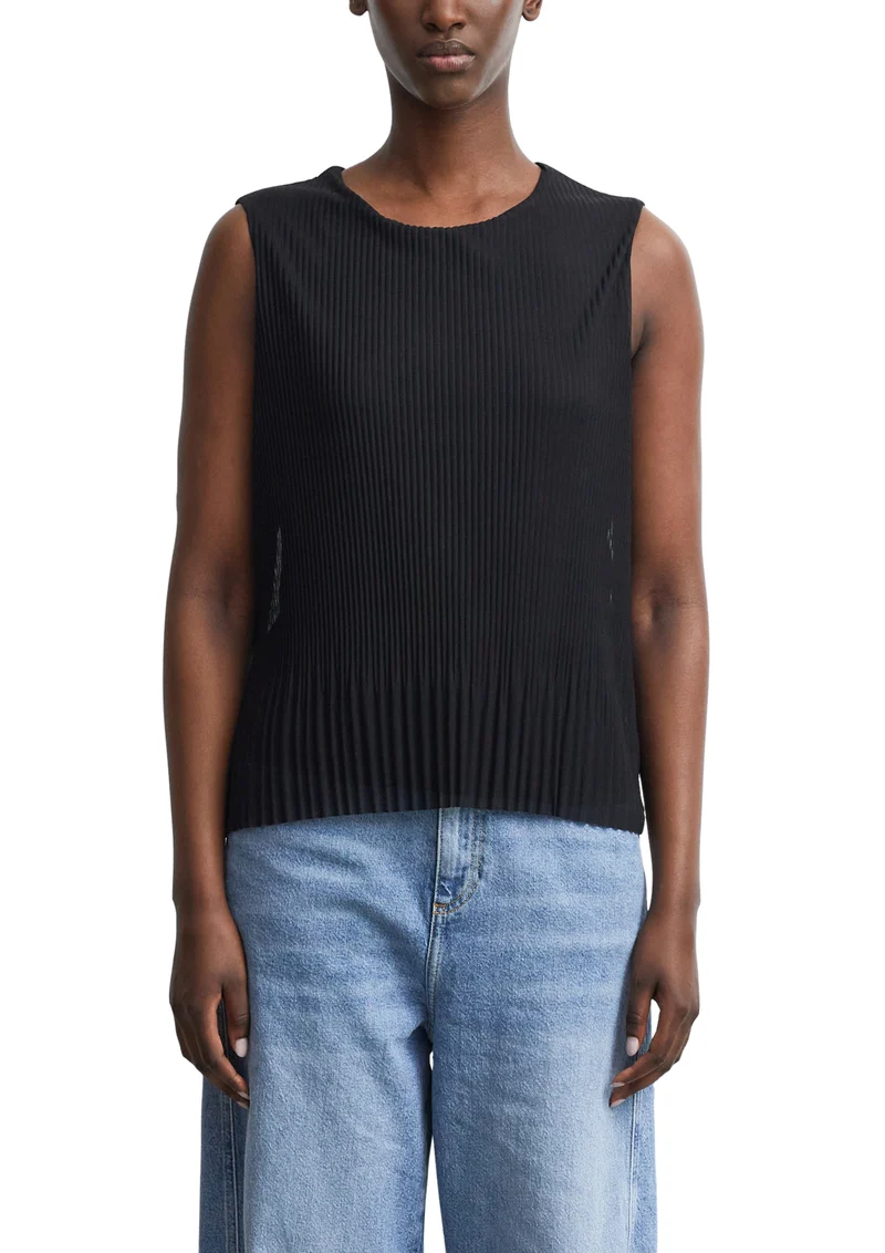 Plissiertes Mesh-Top