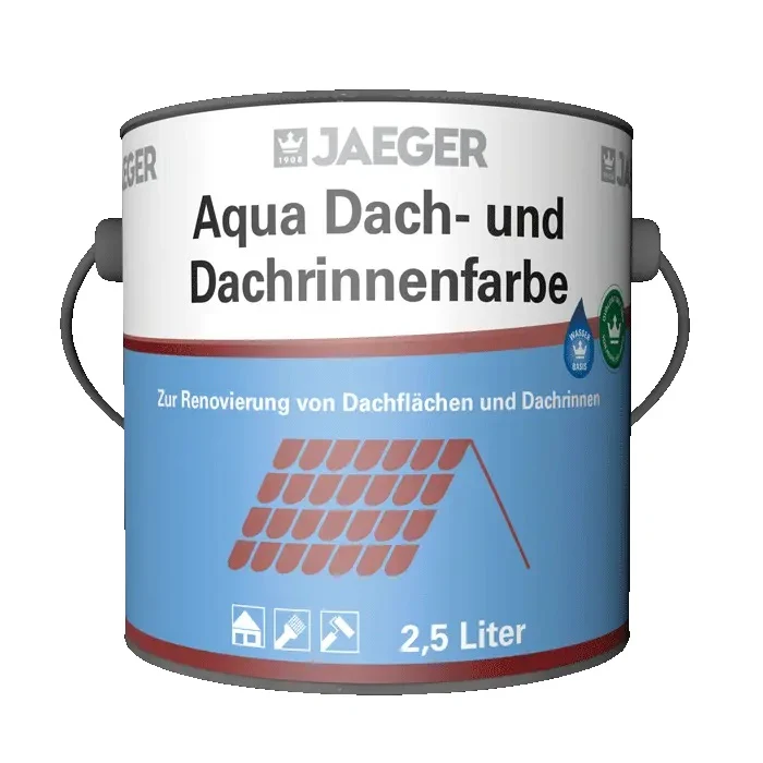 Jaeger 626 Aqua Dach- und Dachrinnenfarbe 2,5 Liter