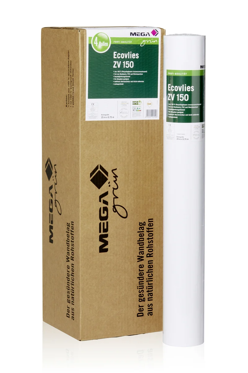 4x MEGA grün Ecovlies ZV 150 25,00 m x 0,75 m