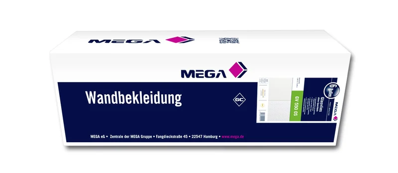 6x MEGA Glasvlies GV 550 OS 15,00 m x 1,00 m